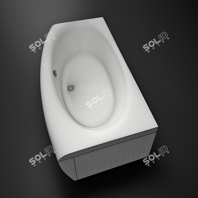 Elegant Evolution Bathtub by Nosal 3D model image 3