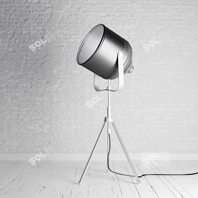 Industrial Metal Tripod Lamp - Manson du Monde 3D model image 1