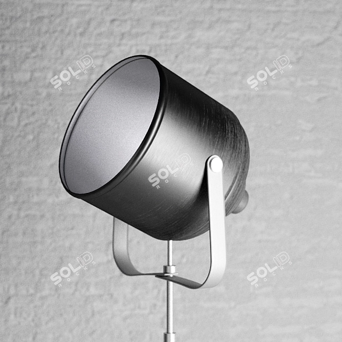 Industrial Metal Tripod Lamp - Manson du Monde 3D model image 2