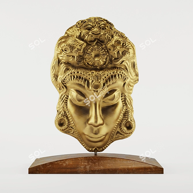 Elegant Decorative Mask 3D model image 2