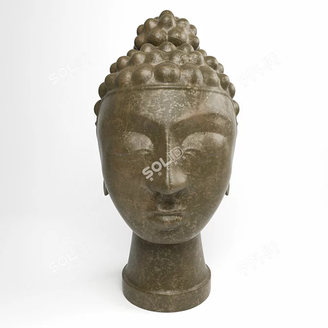 Eternal Serenity: Buddha Head 3D model image 1