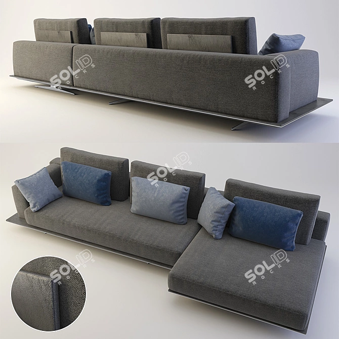 Luxurious Formerin Mastroianni Sofa 3D model image 2