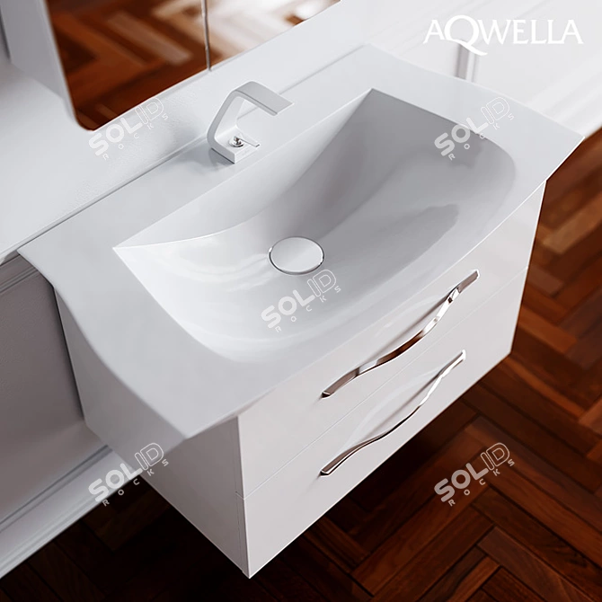 Aqwella Symphony Bathroom Vanity Set 3D model image 2