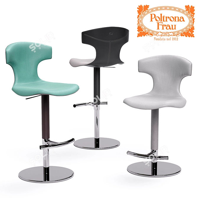 Poltrona Frau MONTERA Revolving Stool 3D model image 1