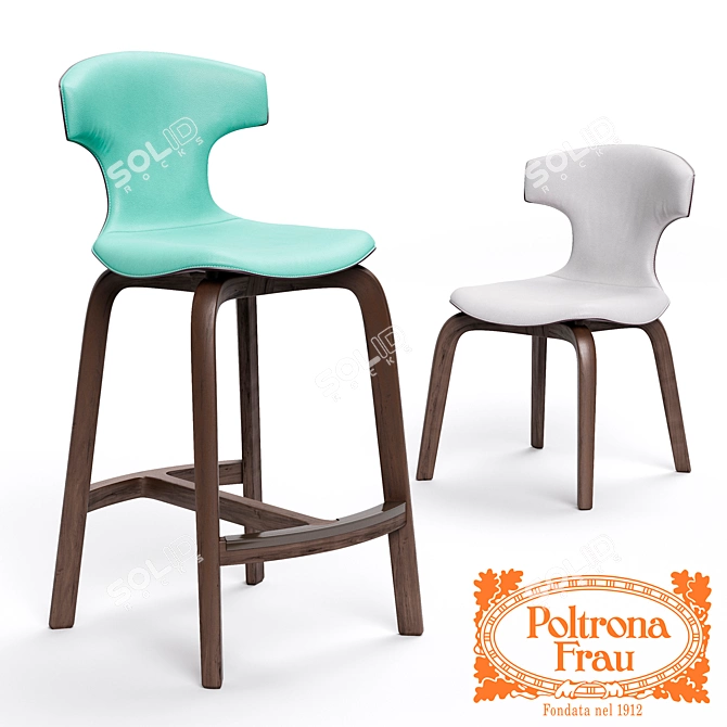 Elegant Poltrona Frau Montera Chairs 3D model image 1
