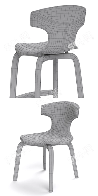 Elegant Poltrona Frau Montera Chairs 3D model image 3