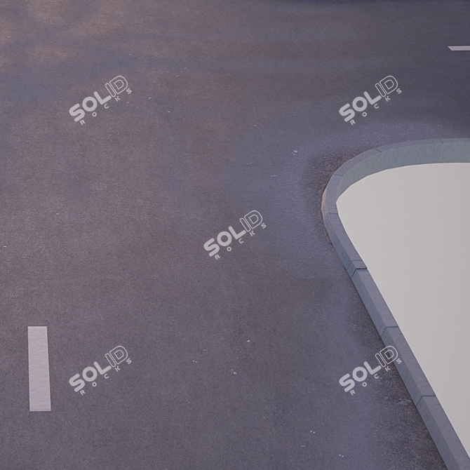 Urban Crossroads: 3D Street Intersection 3D model image 3