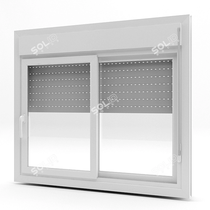 PVC Shuttered Windows 3D model image 1