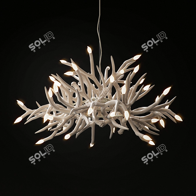 Jason Miller Antler Chandelier 3D model image 1