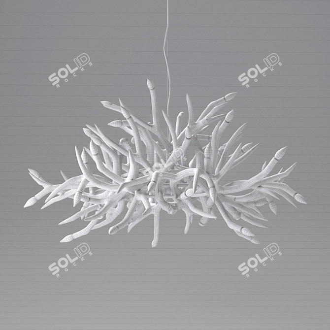 Jason Miller Antler Chandelier 3D model image 2