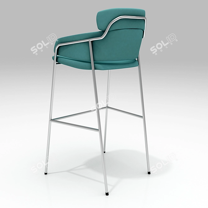 Sleek Strike Stool 3D model image 2