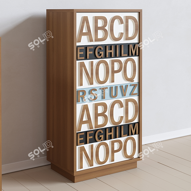 Artistic Alphabeto Chest 3D model image 1