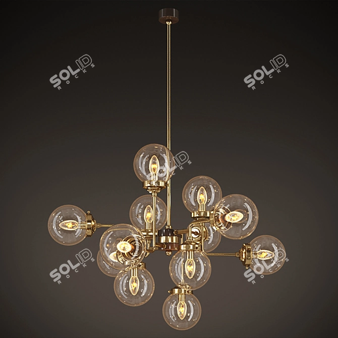 Elegant Sondra Chandelier - GRAMERCY HOME 3D model image 1