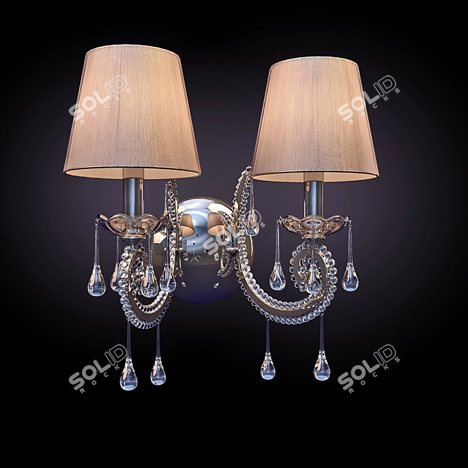 Elegant Monmartre Wall Sconce 3D model image 1