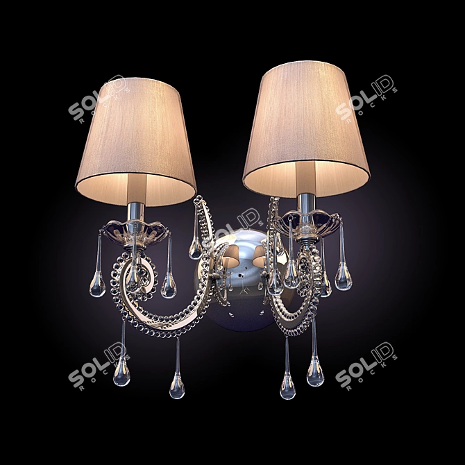 Elegant Monmartre Wall Sconce 3D model image 2