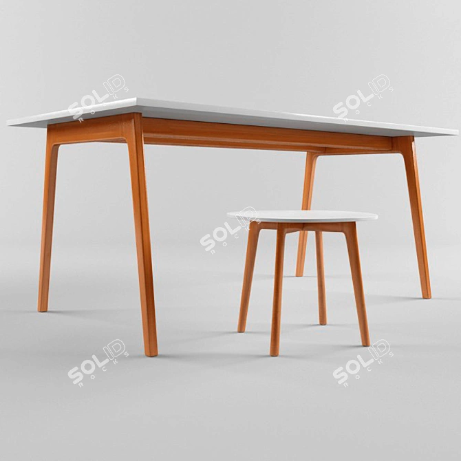 Stylish and Versatile Table: 6100 SAN_SIRO 3D model image 2