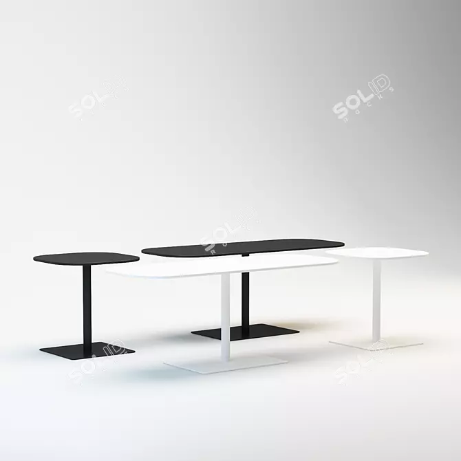 Tabisso Unita Table: A Graphic Masterpiece 3D model image 3