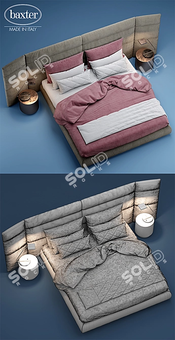 Comfortable King-sized Bed - BAXTER 3D model image 3