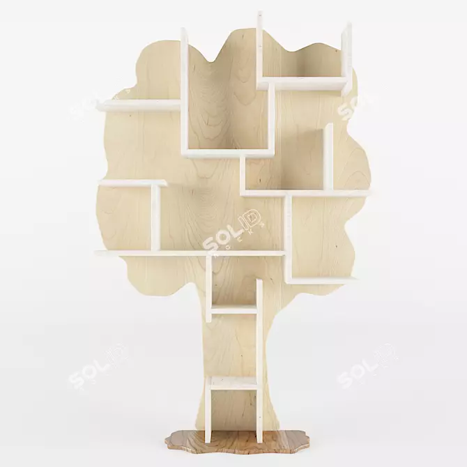 Tree Bookshelf - Stylish Shelving 3D model image 1