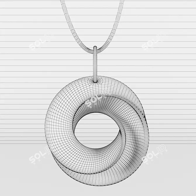 Title: Infinite Loop Necklace 3D model image 2