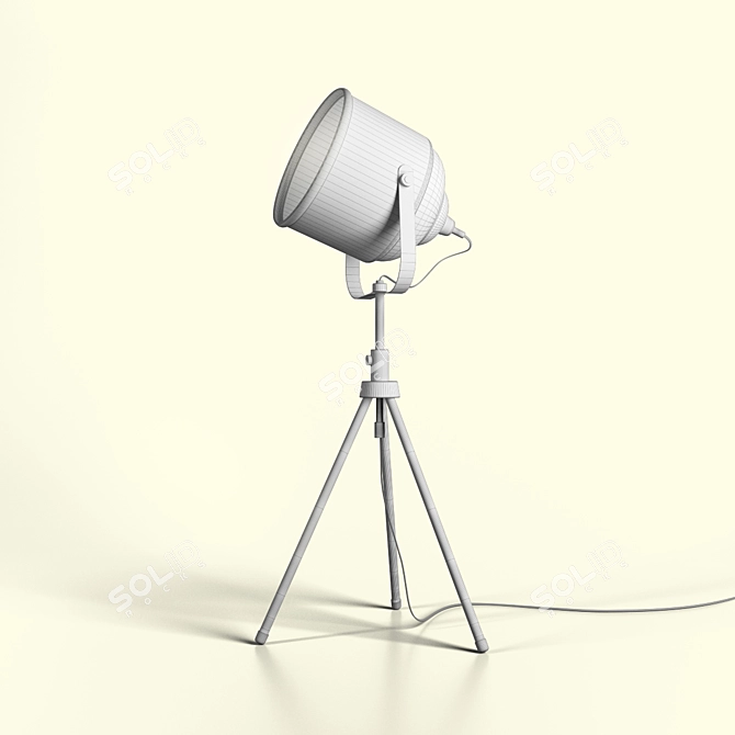 Vintage Tripod Lamp by Maisons du Monde 3D model image 2