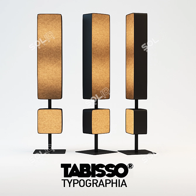 Tabisso Typography Lamp 3D model image 1