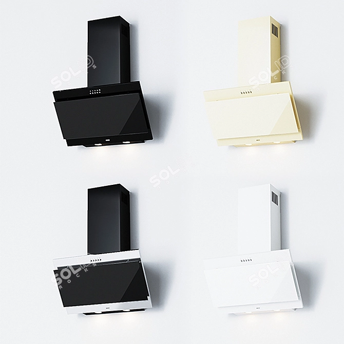 ELEYUS LANA 60 - Stylish 60cm Extractor Hoods 3D model image 1