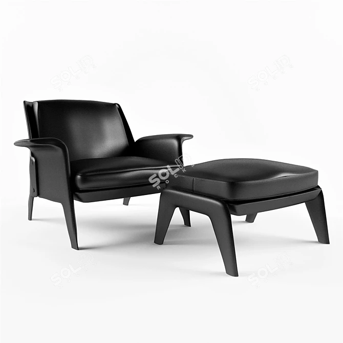Elegant Comfort: Glover Armchair 3D model image 1