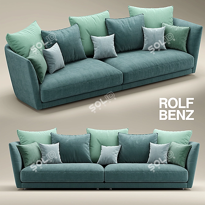 Elegant Rolf Benz Tondo Sofa 3D model image 1