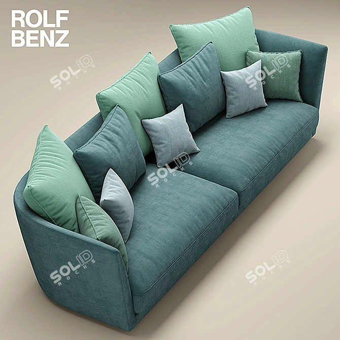 Elegant Rolf Benz Tondo Sofa 3D model image 2