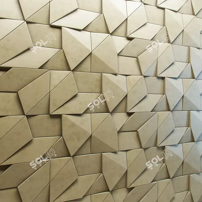 Origami-inspired 3D Wall Panel 3D model image 1