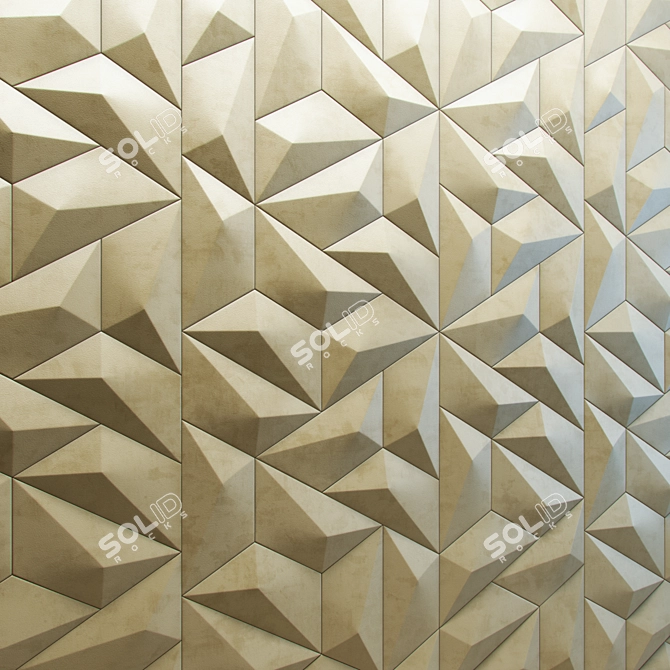 3D Panel Portuguese: Exquisite Wall Finishing 3D model image 1