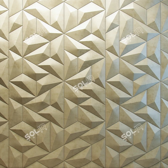 3D Panel Portuguese: Exquisite Wall Finishing 3D model image 2