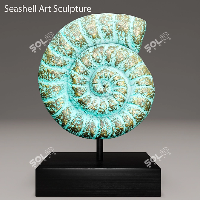 Title: Seashell Harmony Sculpture 3D model image 1