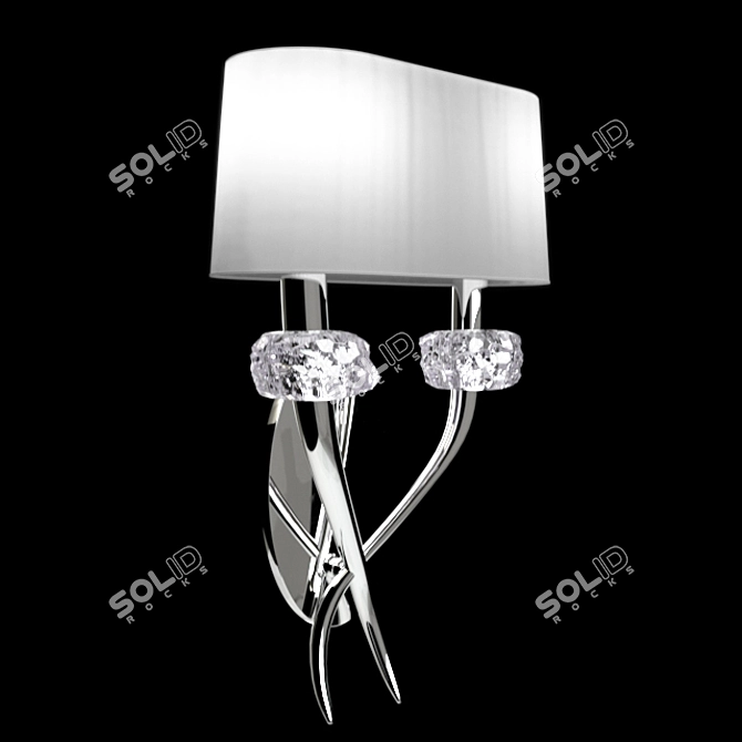 Loewe Chrome Modern Table Lamp 3D model image 2