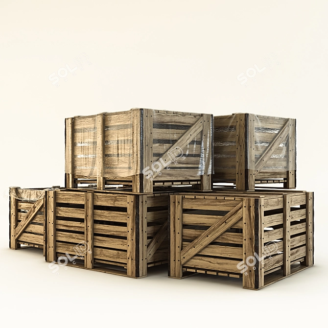 Versatile Storage and Transport Crate 3D model image 1