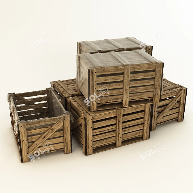 Versatile Storage and Transport Crate 3D model image 2
