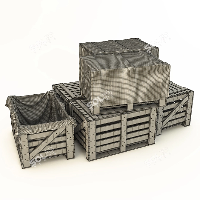 Versatile Storage and Transport Crate 3D model image 3