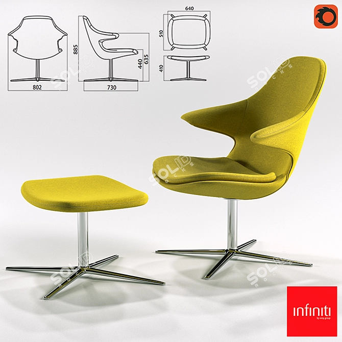 Infiniti Loop Lounge Set 3D model image 1