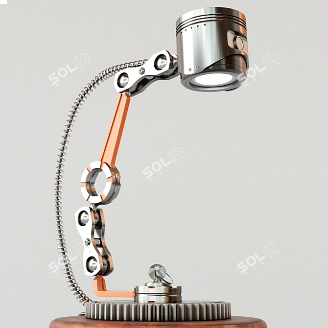 Vintage Motorcycle Lamp 3D model image 1