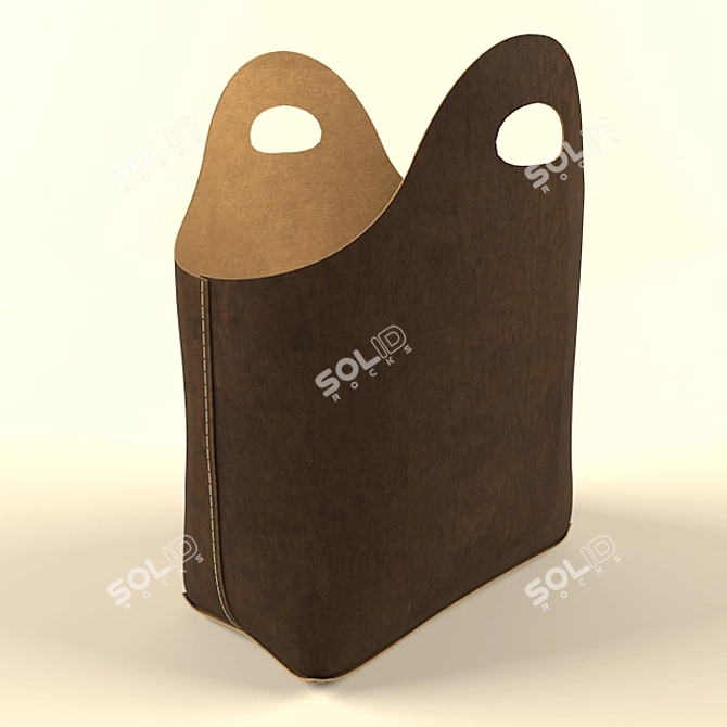 Luxury Leather Magazine Holder 3D model image 1