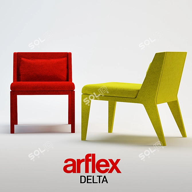 Artflex Delta: Modern Italian Easy Chair 3D model image 1