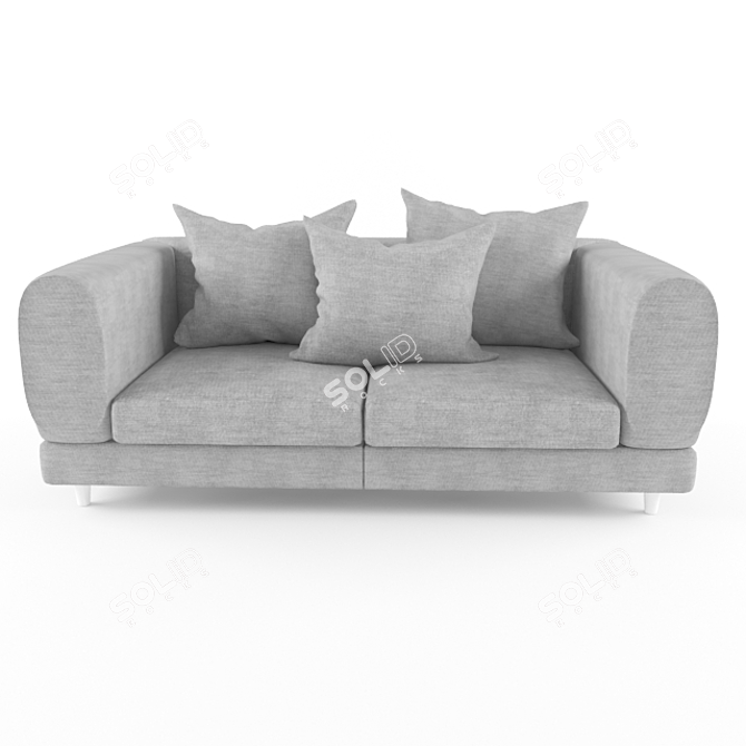  stylish fabric sofa 3D model image 1
