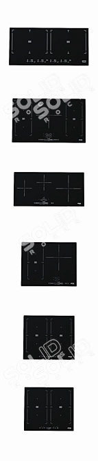 SMEG SET 01: Stylish Cooktops & Vent Hood 3D model image 3