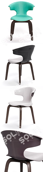 Poltrona Frau Montera Armchair & Fred Desk - Modern Elegance in One 3D model image 2