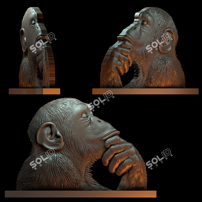 3D Monkey Model 3D model image 1