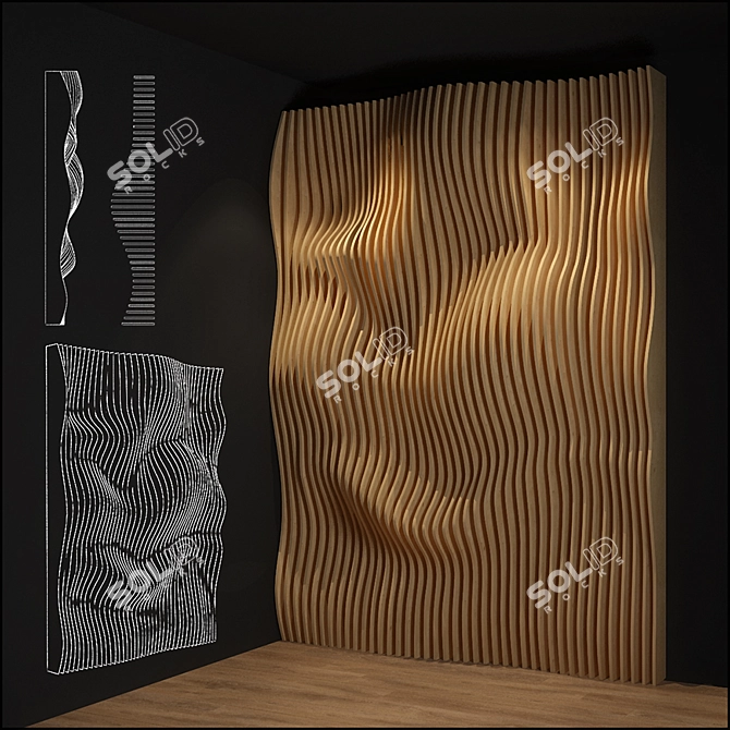 Versatile Parametric Wall Design 3D model image 1