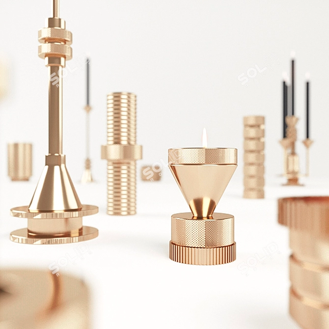 Industrial-inspired COG Candle Collection 3D model image 2
