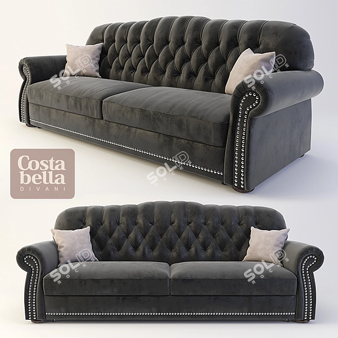 Luxurious Royal Costa Bella Sofa 3D model image 1