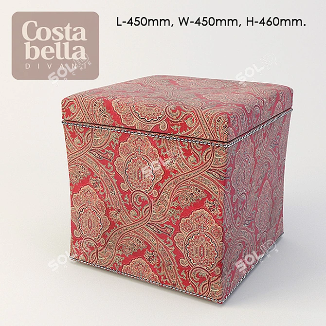 Costa Bella Browne Pouf 3D model image 1